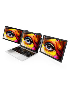 【Local Warehouse】ZOOMEDIN 14" 1080P Horizontal Dual-screen Extended Portable Monitor for Laptops with USB-C Port Plug and Play 100% SRGB Dual Speakers Extender Display.for Windows/Mac/Switch/PS5