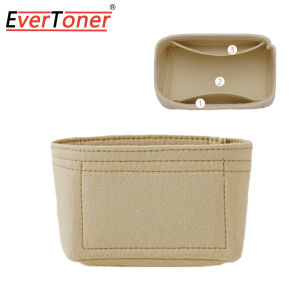 กระเป๋าสอด EverToner สำหรับ Longchamp กระเป๋าฟางสักหลาดกระเป๋ามีผ้าซับในเครื่องสำอางเก็บของกระเป๋าจบการจำแนกกระเป๋าสักหลาดเฟ็ลทสนับสนุน