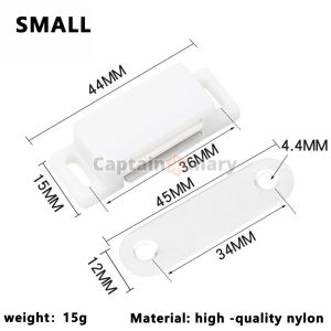 Magnetic Door Catch Cabinet Drawer Magnet Cupboard Catches Latch Lock With NO Screws