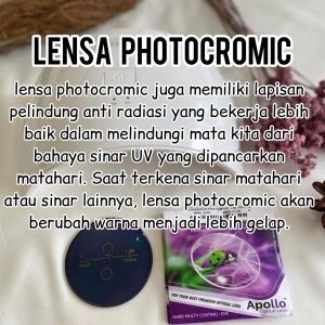 KACAMATA PHOTOCROMIC LENSA ANTI RADIASI BLUECROMIC FRAME UNISEKS