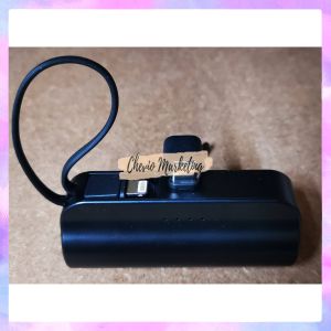 2024 New Upgraded LED Display Mini Capsule Portable Powerbank 5000mAh Charge Wireless for Phone Android Type C and/or Lightning Port Power Bank Fast Charging External Pocket Powerbank