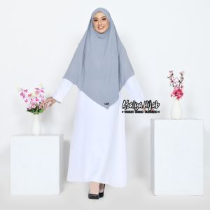 Khimar Wanita Muslim Crinkle Stripes Multi-warna Formal/Kasual
