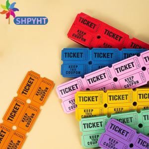 SHPYHT ตั๋วจับฉลาก100ชิ้นสำหรับม้วนลอตเตอรีของป้ายกระดาษแผ่นเดียวสำหรับกิจกรรมดื่มกิจกรรมจับฉลากฉลองตั๋วกิจกรรม