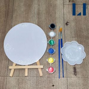 Set toan vẽ tròn có giá vẽ màu vẽ cọ vẽ cho mọi người sáng tạo LIM DIY