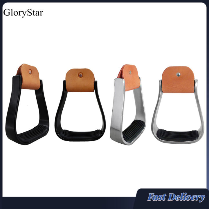 Glorystar Horse Riding Stirrups, Trail Stirrups For Saddle Western With ...