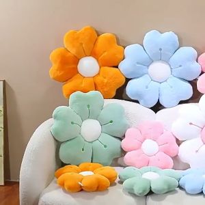 Cute Daisy Flower Plush Cushion Soft Seat Pad Tatami Bay Window Mat Backrest Pillow