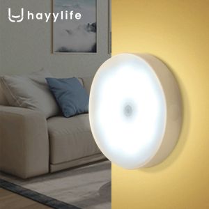 Hayylife Lampu Sensor Gerak LED Otomatis Portable Magnet - Lampu Lemari Lamp Emergency USB Tidak Merusak Dinding HL-ACA663