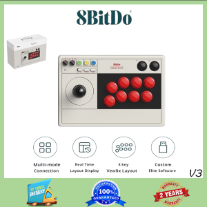 8Bitdo Arcade Stick for Switch & Windows  Arcade Fight Stick Support Wireless Bluetooth  2.4G Receiver and Wired Connection