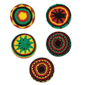 Traditional Jamaican Hat Rainbow Color Crochet Reggae Hat For Women Men Everyday Wear All Matching Headpiece