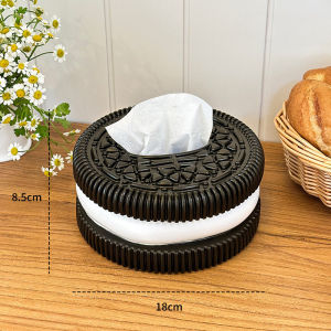 Creative Oreo Cookies Tissue Box Living Room Coffee Table Carton Cute Desktop Tissue Storage Box