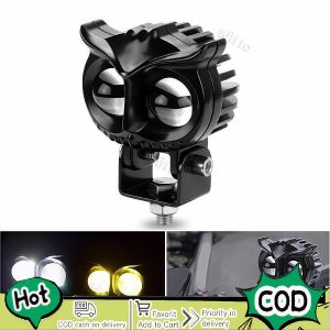 Motorcycle LED Mini Spotlight – Super Bright Dual Color High/Low Beam Universal Fit for SUV/ATV/UTV