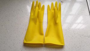 Sarung Tangan Jenama Nanyang Sarung Tangan Lateks Tendon Daging Lembu Sarung Tangan Pencuci Pinggan Getah Tahan Lama Tebal Asli Kalis Air Rumah Tangga Pembersihan dan Insurans Buruh