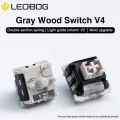 Leobog gỗ màu xám trục V4 hot swappable trục tuyến tính cơ thể 5-Pin Bàn Phím Cơ Phụ kiện tự làm 100 cái. 