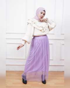 ROK TUTU LILAC POLOS DEWASA MAXI SKRIT TERMURAH