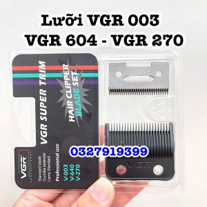 VGR Lưỡi Tông Đơ VGR 003 604 270 Cao Cấp - Chính Hãng Thép Không Gỉ Sắc Bén Thay Thế Lưỡi Cũ Dành Cho Tông Đơ Điện Và Pin
