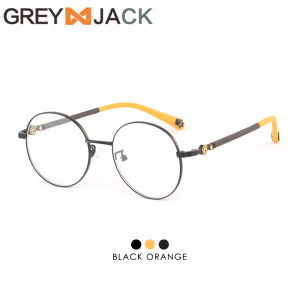 Grey Jack Kacamata Anak Anti Radiasi Blueray Komputer Gadget Bahan Metal Model Bulat Stylish Laki-laki Perempuan 6020