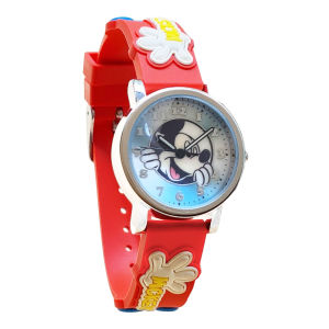 Disney Mickey Mouse Japanese Quartz Movement with Silicon Band Watch MSFR240-06C