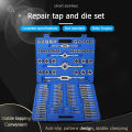 ✨✨EDWARD Tap Die Set  Full Set Thread Hand Tap Wrench and Die Set 110pcs/set Tap and Die Set M2-M18 Screw Nut Thread Taps Dies with Wrench Handle Heavy Duty Hand Tool Kit. 