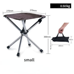 Stainless Steel Telescopic Folding Stool Outdoor Folding Chair Portable Small Fishing Stool Camping Chair Camping Maza