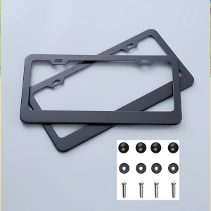 2pcs Stainless steel Aluminum Alloy Car Number Plate License Frame Cover Holder (standard size 41*16cm)