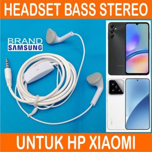 Suara Bagus Headset Bass untuk HP Xiaomi Redmi 15C 14C 13C Model A5 Seri A3 Headphone Audio Telinga