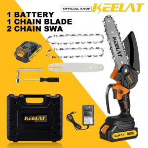 KEELAT KEC009 12 Cordless Brushless Chainsaw Battery Electric Chain Saw Pruning Saw Cutter