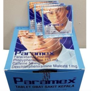 Paramex Tablet Obat Sakit Kepala isi 4 Tablet 1 box isi 50 strip