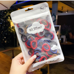 50Pcs Colorful Hair Rope for Children High Elasticity Rubber Hair Ties Girls Small Hair Ring