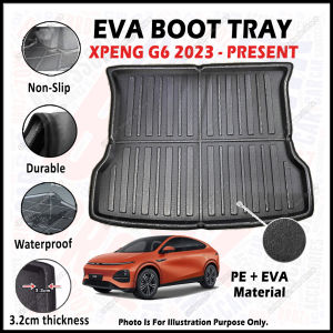 Xpeng G6 2023-Present EVA Copolymer Boot Tray Luggage Cargo Trunk Tray Dulang But Kereta 汽车后备箱垫 Waterproof Durable Non-Slip Custom-Fit Easy To Clean Easy Install Temperature Resistant