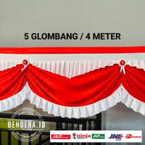 BENDERA BACKGROUND GARUDA SEMI MARBORO10 GLOMBANG DAN 5 GLOMBANG