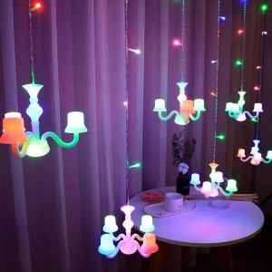 European curtain lampLed star lights curtain lights waterfall lights flashing lights string lights all over the sky outdoor girls room decoration lights