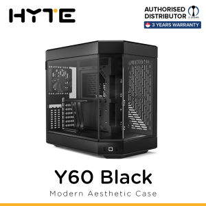 HYTE Y60 Dual Chamber Mid-Tower ATX TG Case 2 x 120mm /140mm Flow FE12 Fans Included PCIE 4.0 Riser Cable [3 Color Options]