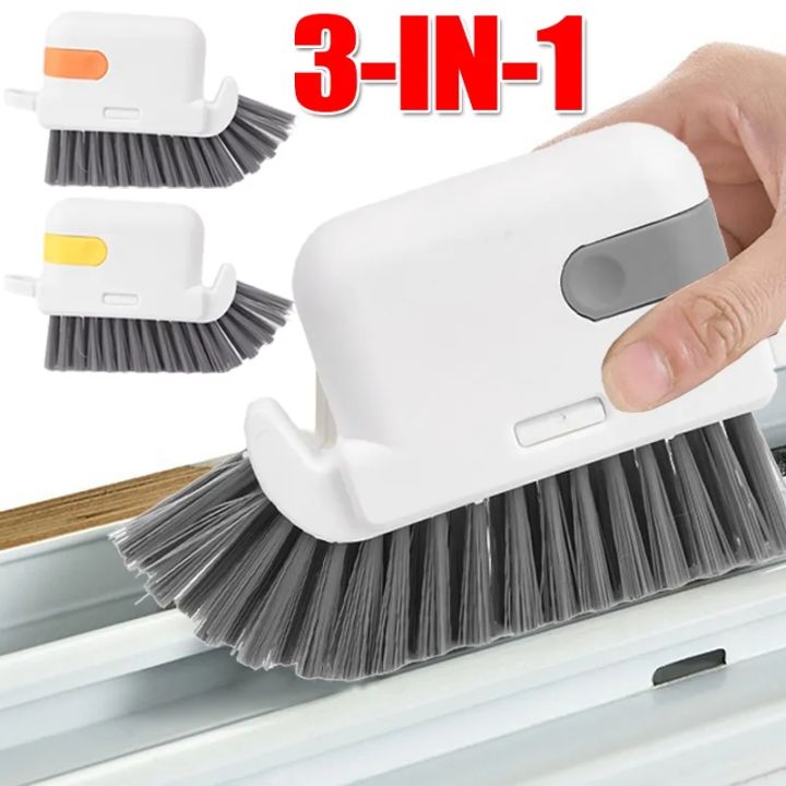 3 IN 1 Window Groove Cleaning Brush Multifunction Windows Slot Sliding