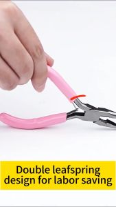 Multi-Function Tool Mini Cutting Pliers Mini Pliers Portable Cutter Handmade Tool Set Diagonal Round Bent Needle Nose Cutter Handcraft Beading Insulated Perfect For DIY Jewelry Use Making Ornament Jewelry Fuzzy wire Tool Suit
