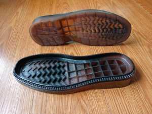 Outsole Alas Bawah Sol Sepatu Pantofel Karet Transparant PVC Coklat 233 size 38 sd 43