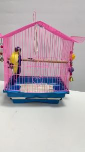 Bird Collapsible Cage Foldable Rabbit Cage Cat Cage Stainless Pet Cage with Poop Tray
