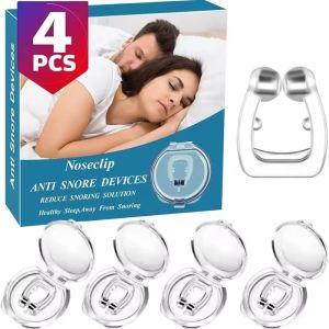 4 Pack Anti Snoring Devices Silicone Magnetic Nose Clip Snore Stopper Confortable Nasal Stop Snoring Device