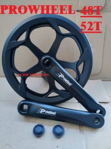 Bộ Đùi Đĩa cốt vuông 1 tầng PROWHEEL [ Chính Hãng ] nhôm dĩa thép chắn dĩa 2 mặt gắn xe đạp thể thao .