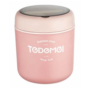 BAGUO(霸果) Portable Stainless Steel Lunch Box Leak-Proof With Spoon Thermal Soup Container Soup Cup Vacuum Insulated Food Jar Picnics