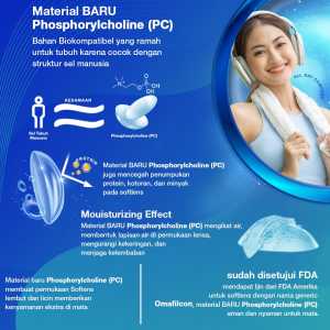 NEW PREMIUM CLEAR SOFLENS - SOFTLENS BENING PURE EYES COMFORT ANTI BLUE LIGHT MINUS 0.50 s/d 10.00 + FREE LENSCASE