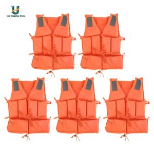 5 PCS Adult Boats Fishing Vest With Whistle Swimming Drifting Vest for Boating Swimming Watersports[Ueb Flagship Store]