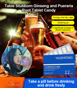 Ginseng and Pueraria lobata tablets candy tumbler turntable sugar and wine table health care snacks