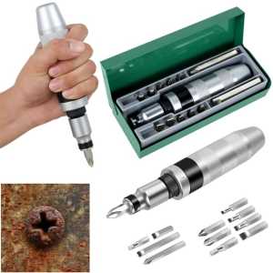 Set Obeng Ketok 13 in 1 Bits Impact Screwdriver S2 Steel Anti Karat  Obeng Getok