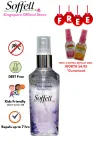 [FREE SOFFELL FLORAL/ORANGE 30MLX1] SOFFELL Natural Lavender Mosquito Repellent 55ml (Organic Ingredient + Registered with NEA+ Up To 7 hours Protection + Non-Oily Formula) CLEARANCE SALES!!!