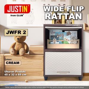 CLUB Justin SINGLE Wide - Kabinet Plastik Lemari Plastik Susun Rak Serbaguna Minimalis Lemari Baju
