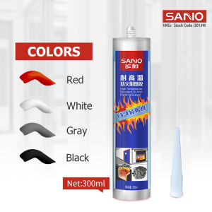 Fireproof Silicone Sealant 300ml SANVO High Temperature Resistant Fire Retardant Sealant Wholesale High Quality Silicone