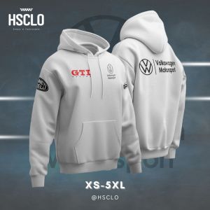 Hoodie Sweater Jumper HSCLO VW GTI WHITE  HOODIE Bahan Fleece Jaket Lengan Panjang Ukuran Jumbo Big Size XS S M L XL XXL 3XL 4XL 5XL