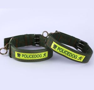 VÒNG CỔ CHÓ POLICE DOG DÂY DÙ 4 LỚP KÈM MẶT PHẢN QUANG BAO GIÁ TOÀN QUỐC