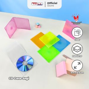 Topla CD Case Segi "A" tanpa Cover Tempat Kaset Bening Kotak Mika 50 Pcs