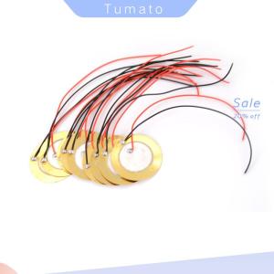 Tumato 10PCS 27mm Sounder Sensor Trigger Drum Disc + wire copper Piezo Elements